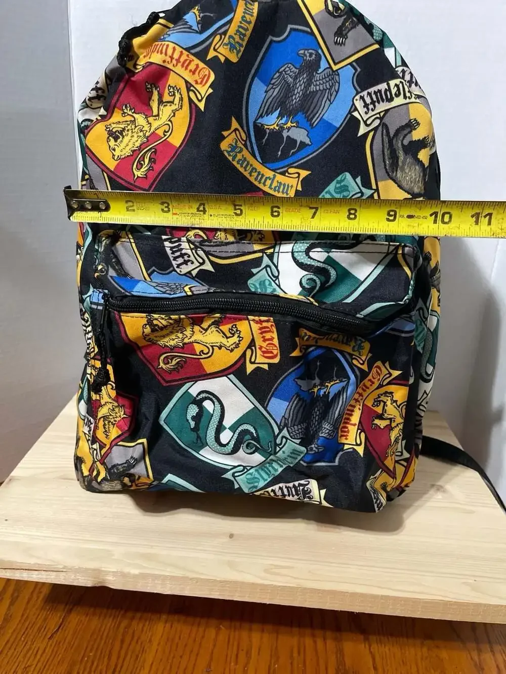 Harry Potter Hogwarts Houses Crests All Over Print Black Backpack